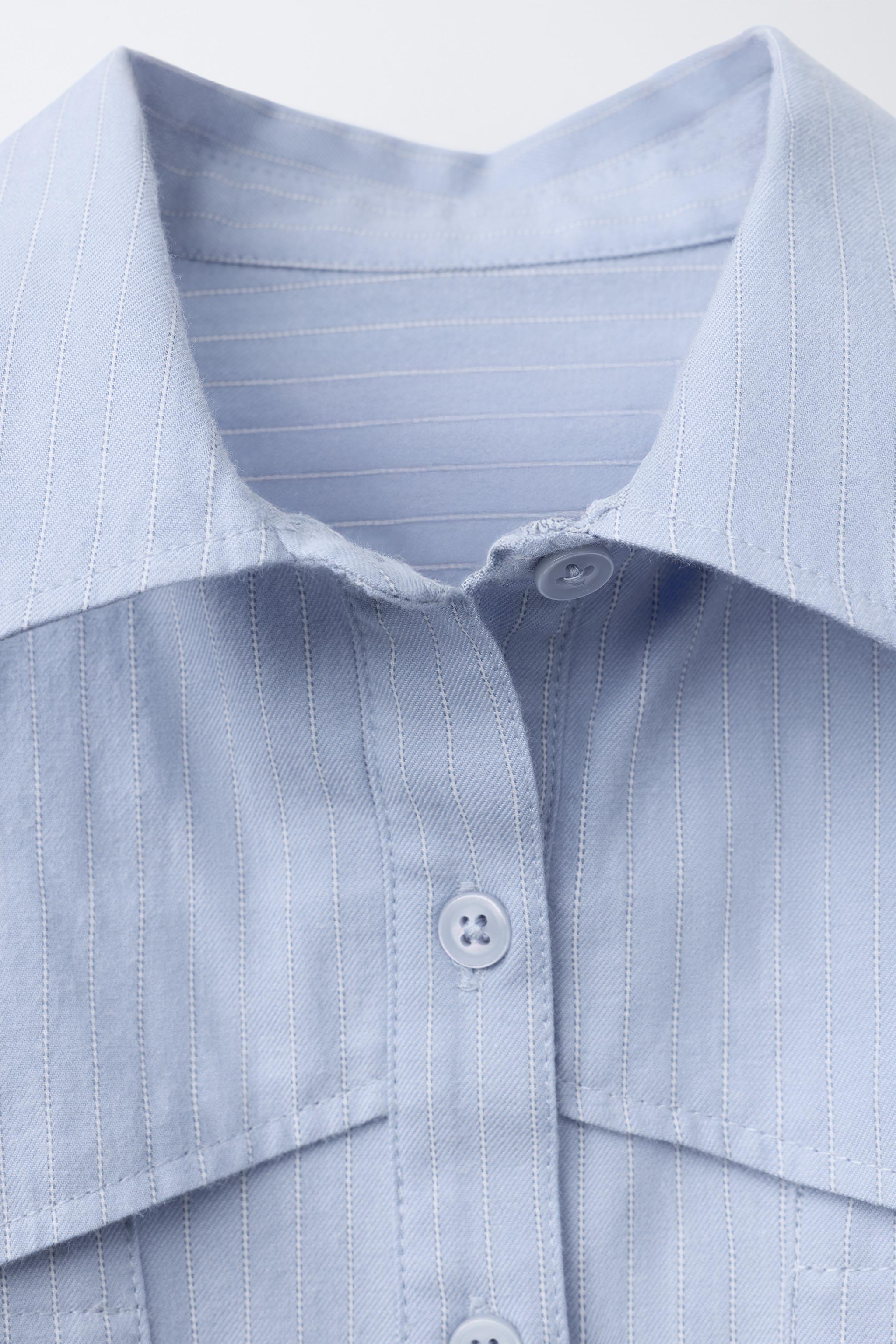 STRIPED CROPPED SHIRT